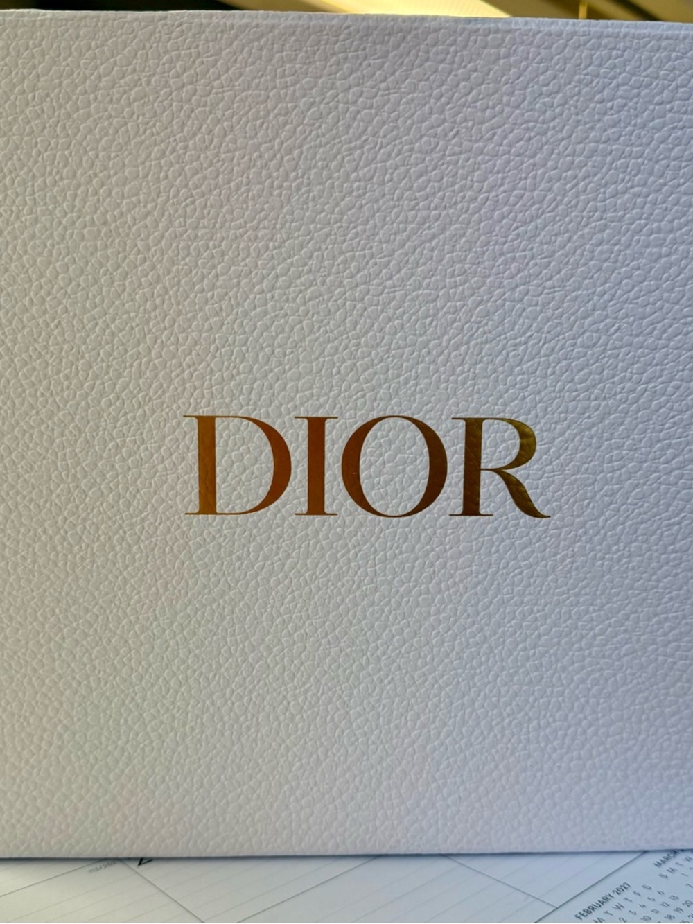 Dior White Gift Box with Gold Logo